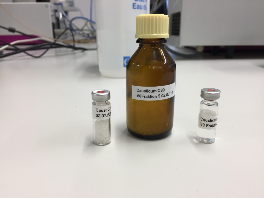 Herstellung von Kaliumhydroxid (kaustisches Kali) durch die Umsetzung